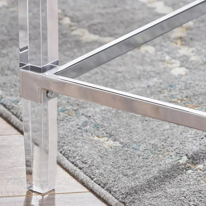 Tavolino da caffè moderno rettangolare in vetro Bayla di Christopher Knight Home - 26 L x 48 P x 18 A