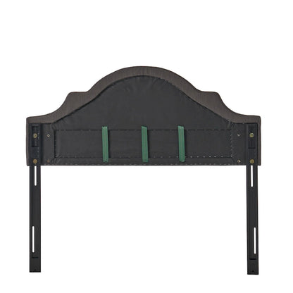 Testiera regolabile in tessuto con borchie Bianca per letto matrimoniale/queen size di Christopher Knight Home