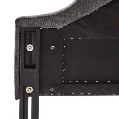 Testiera regolabile in tessuto con borchie Bianca per letto matrimoniale/queen size di Christopher Knight Home