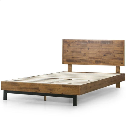 Priage by ZINUS Struttura letto in legno marrone con testiera regolabile