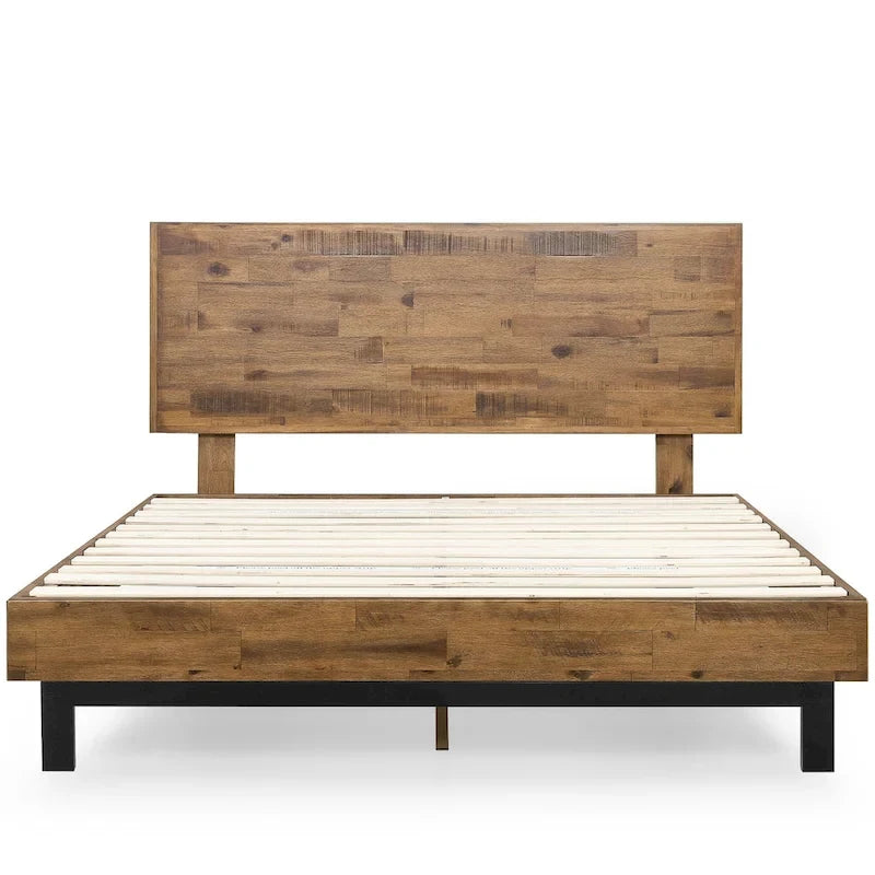 Priage by ZINUS Struttura letto in legno marrone con testiera regolabile