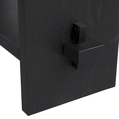 Tavolo consolle Nathan James Virgo Farmhouse a 2 livelli con finitura in legno spazzolato