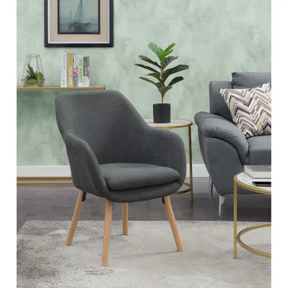Poltrona imbottita con schienale alto Charlotte Wingback di Convenience Concepts