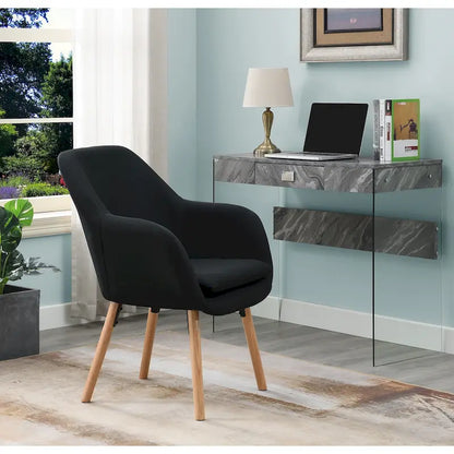 Poltrona imbottita con schienale alto Charlotte Wingback di Convenience Concepts