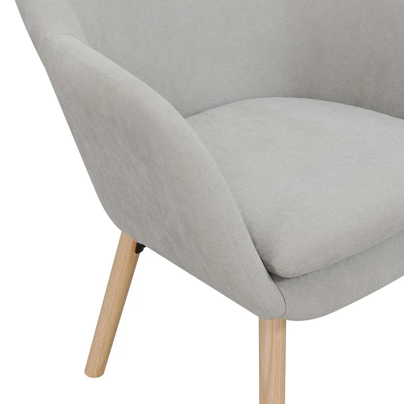 Poltrona imbottita con schienale alto Charlotte Wingback di Convenience Concepts