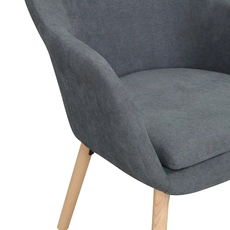 Poltrona imbottita con schienale alto Charlotte Wingback di Convenience Concepts