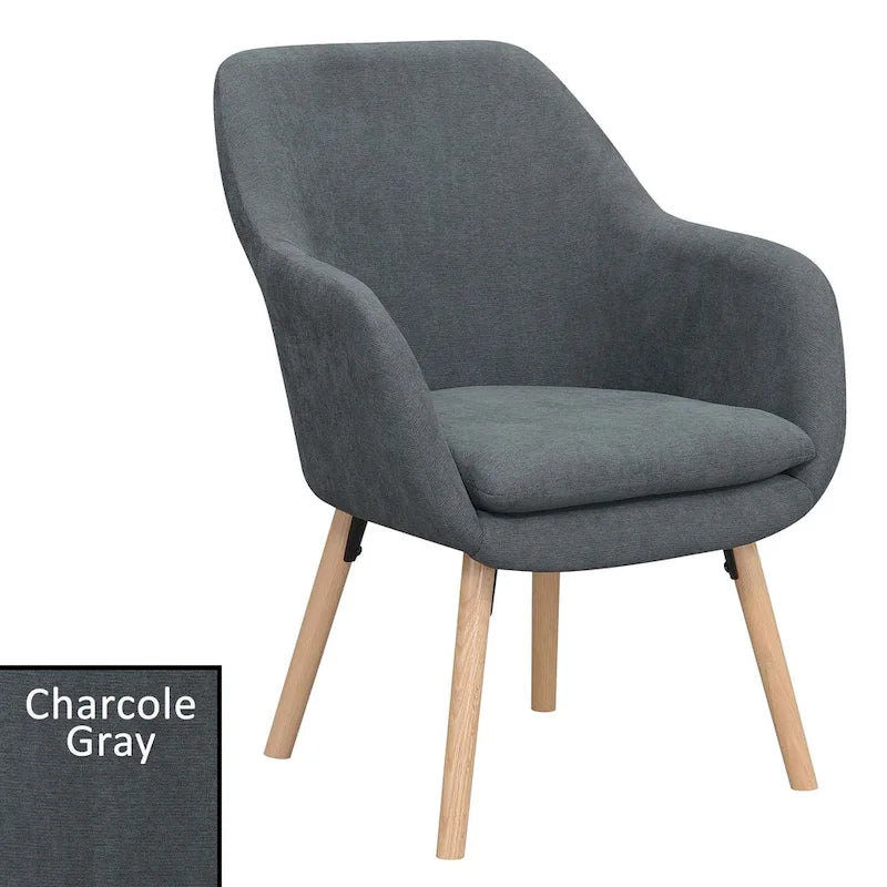 Poltrona imbottita con schienale alto Charlotte Wingback di Convenience Concepts