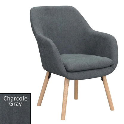 Poltrona imbottita con schienale alto Charlotte Wingback di Convenience Concepts