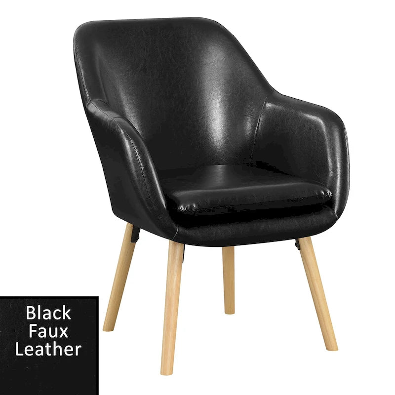 Poltrona imbottita con schienale alto Charlotte Wingback di Convenience Concepts