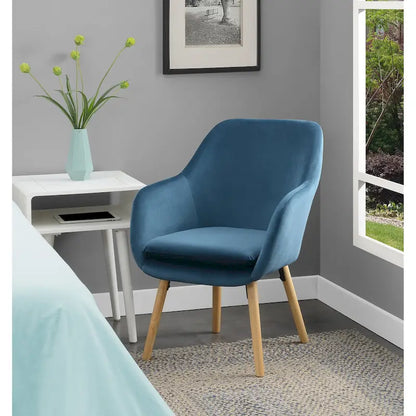 Poltrona imbottita con schienale alto Charlotte Wingback di Convenience Concepts