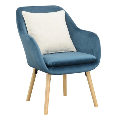 Poltrona imbottita con schienale alto Charlotte Wingback di Convenience Concepts