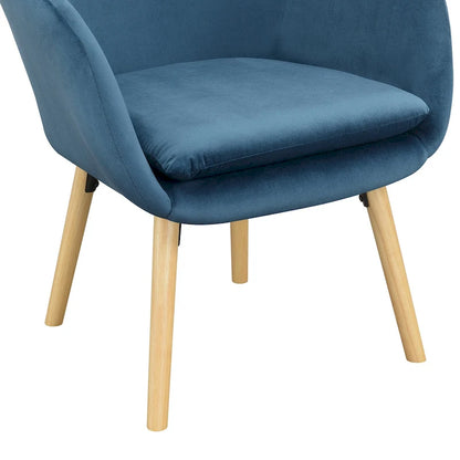 Poltrona imbottita con schienale alto Charlotte Wingback di Convenience Concepts