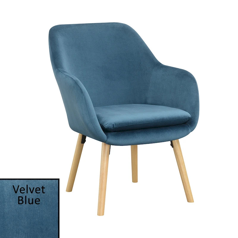 Poltrona imbottita con schienale alto Charlotte Wingback di Convenience Concepts