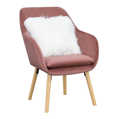 Poltrona imbottita con schienale alto Charlotte Wingback di Convenience Concepts