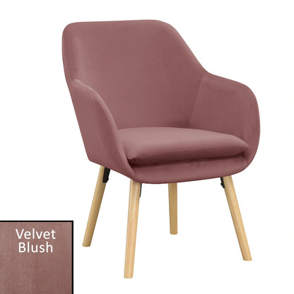 Poltrona imbottita con schienale alto Charlotte Wingback di Convenience Concepts