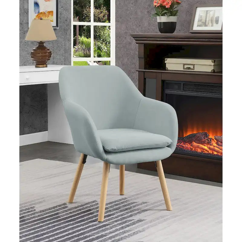 Poltrona imbottita con schienale alto Charlotte Wingback di Convenience Concepts