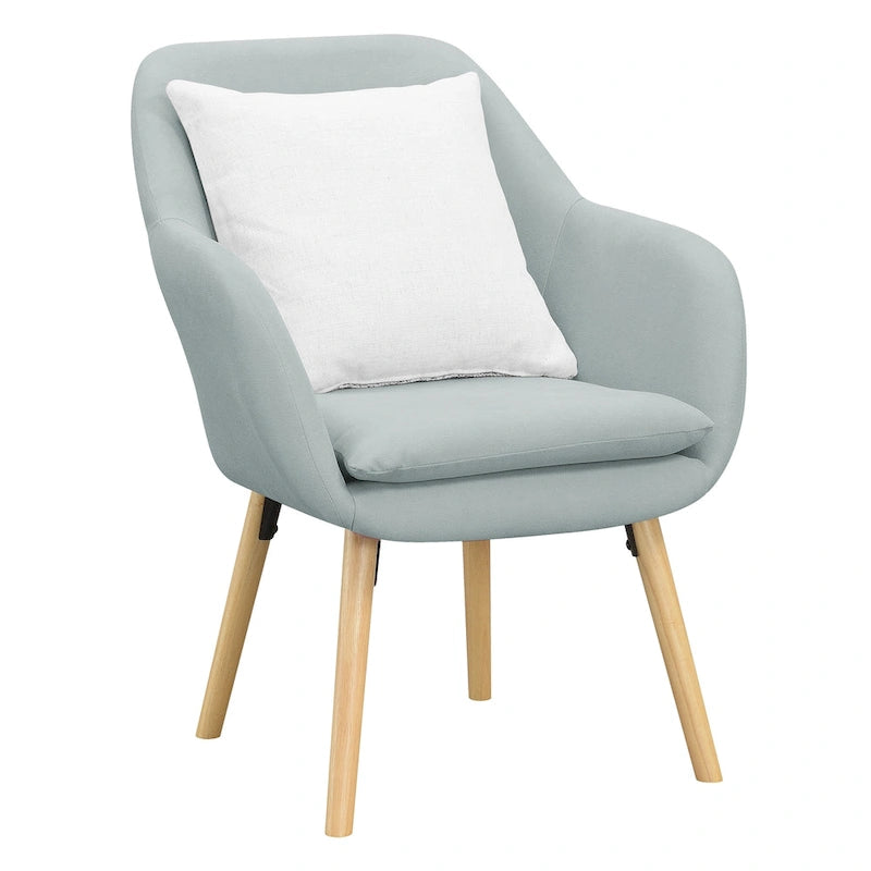 Poltrona imbottita con schienale alto Charlotte Wingback di Convenience Concepts