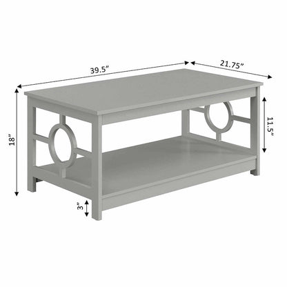 Tavolino da caffè Ring di Convenience Concepts con ripiano