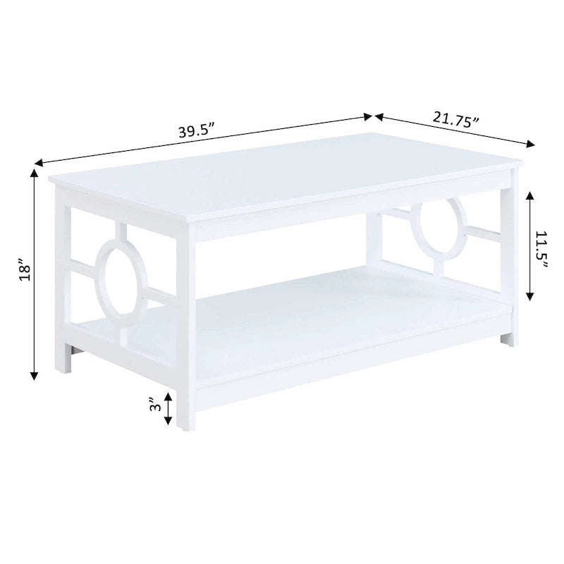Tavolino da caffè Ring di Convenience Concepts con ripiano