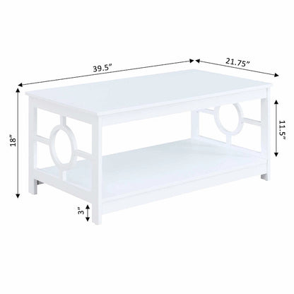 Tavolino da caffè Ring di Convenience Concepts con ripiano