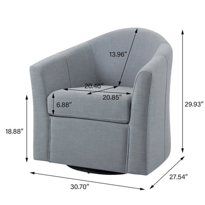 Poltrona girevole con base in metallo - 30,7 L x 29,9 A x 27,5 P