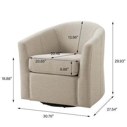 Poltrona girevole con base in metallo - 30,7 L x 29,9 A x 27,5 P