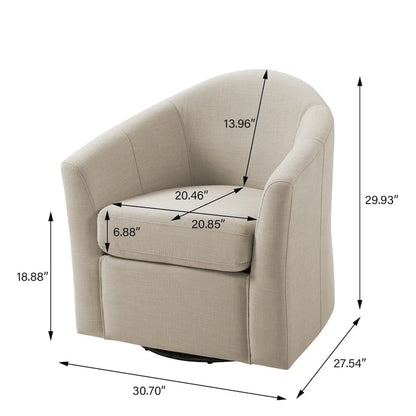 Poltrona girevole con base in metallo - 30,7 L x 29,9 A x 27,5 P