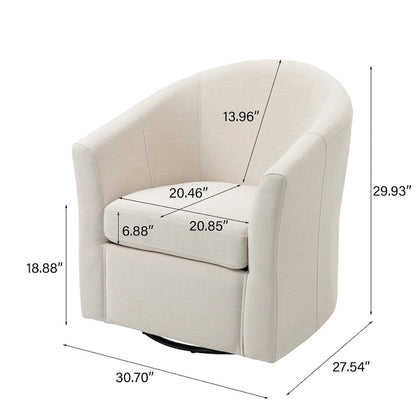 Poltrona girevole con base in metallo - 30,7 L x 29,9 A x 27,5 P
