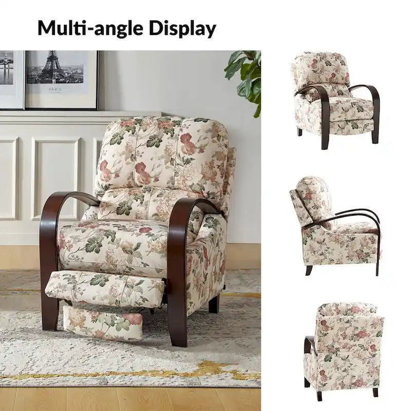 Poltrona reclinabile manuale in vera pelle Rita di Hulala Home