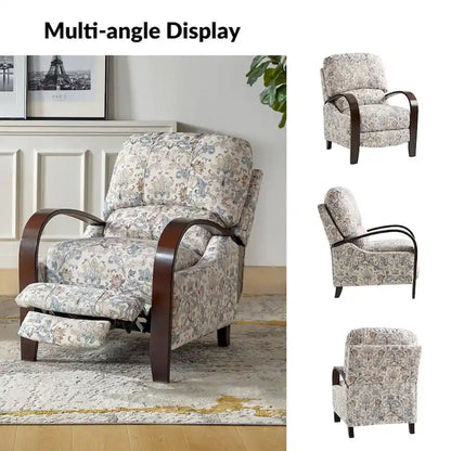 Poltrona reclinabile manuale in vera pelle Rita di Hulala Home