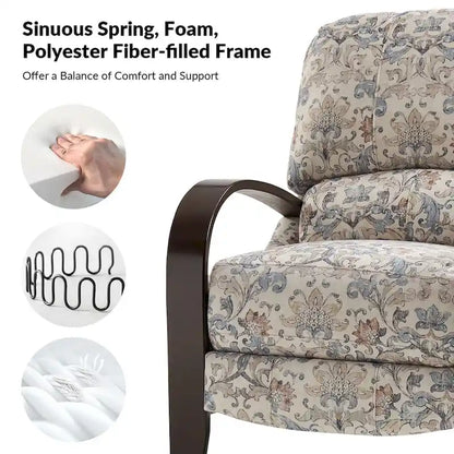 Poltrona reclinabile manuale in vera pelle Rita di Hulala Home