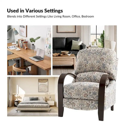 Poltrona reclinabile manuale in vera pelle Rita di Hulala Home