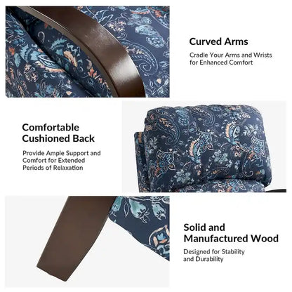 Poltrona reclinabile manuale in vera pelle Rita di Hulala Home