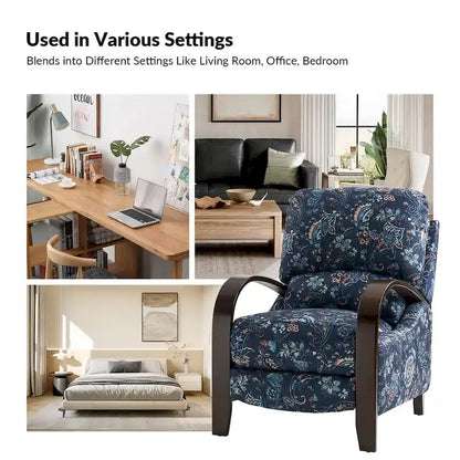 Poltrona reclinabile manuale in vera pelle Rita di Hulala Home