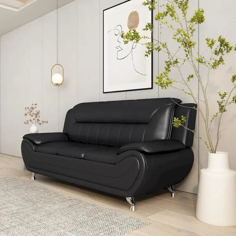 Divano con braccioli in similpelle Sanuel 79.2