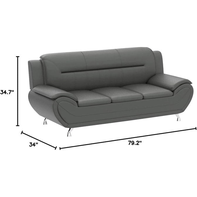 Divano con braccioli in similpelle Sanuel 79.2