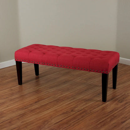 Panca di transizione imbottita in lino Sopri da 49 pollici