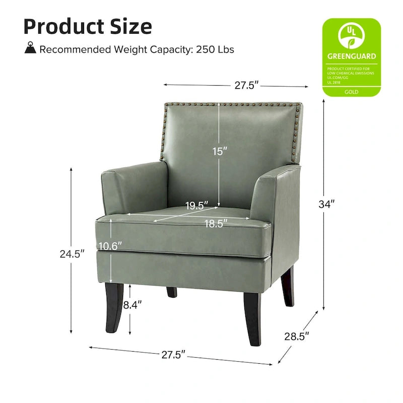 Set di 2 sedie Nileus Modern Classic in poliestere con gambe in legno massello di HULALA HOME