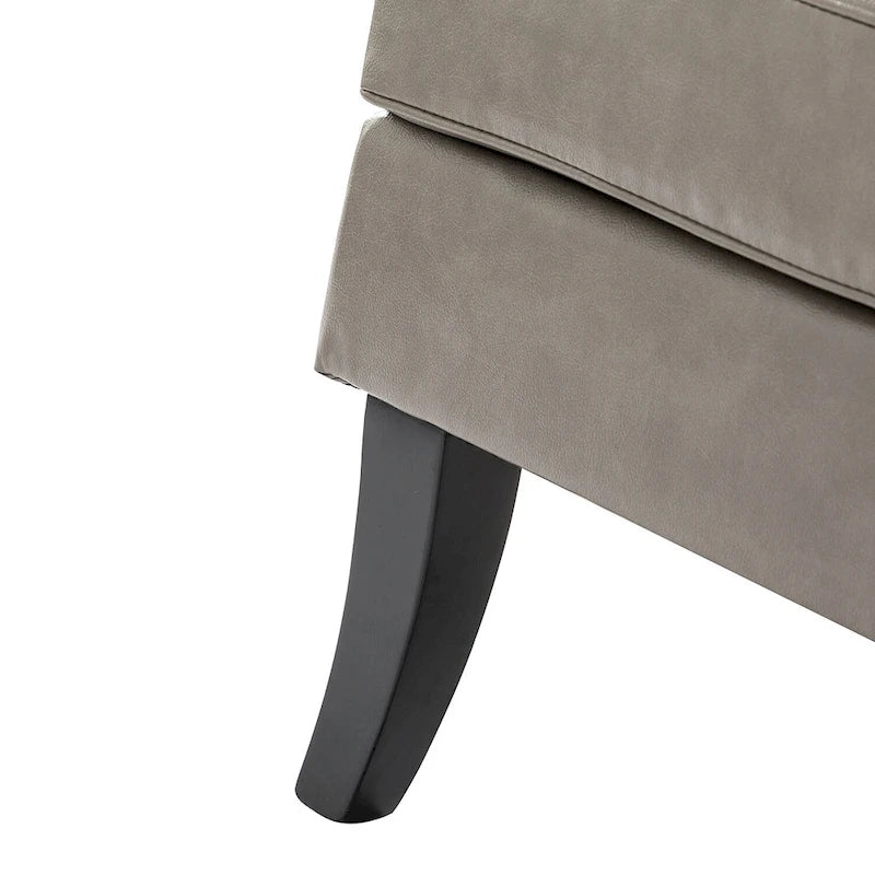 Set di 2 sedie Nileus Modern Classic in poliestere con gambe in legno massello di HULALA HOME