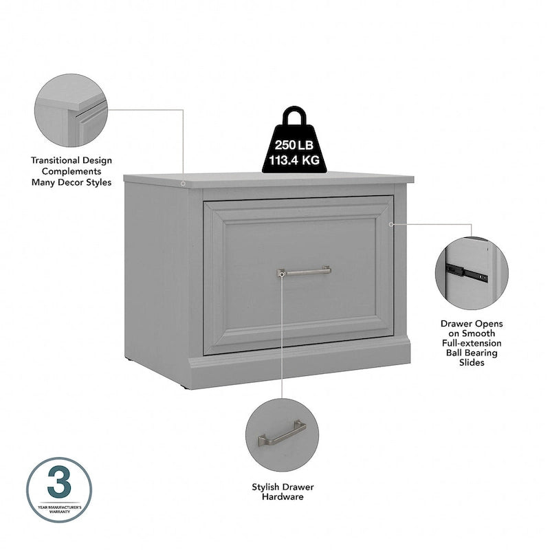 Scarpiera piccola Woodland 24W con cassetto di Bush Furniture