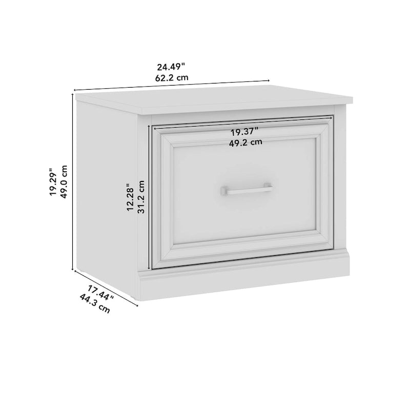 Scarpiera piccola Woodland 24W con cassetto di Bush Furniture