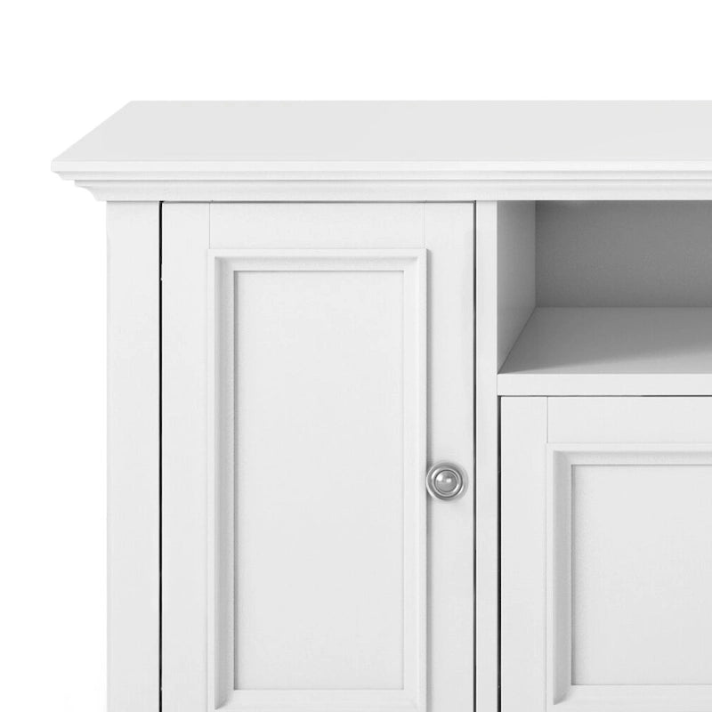 Mobile TV di transizione in legno massello WYNDENHALL Halifax da 72 pollici di larghezza - 72 l x 19 p x 26 h