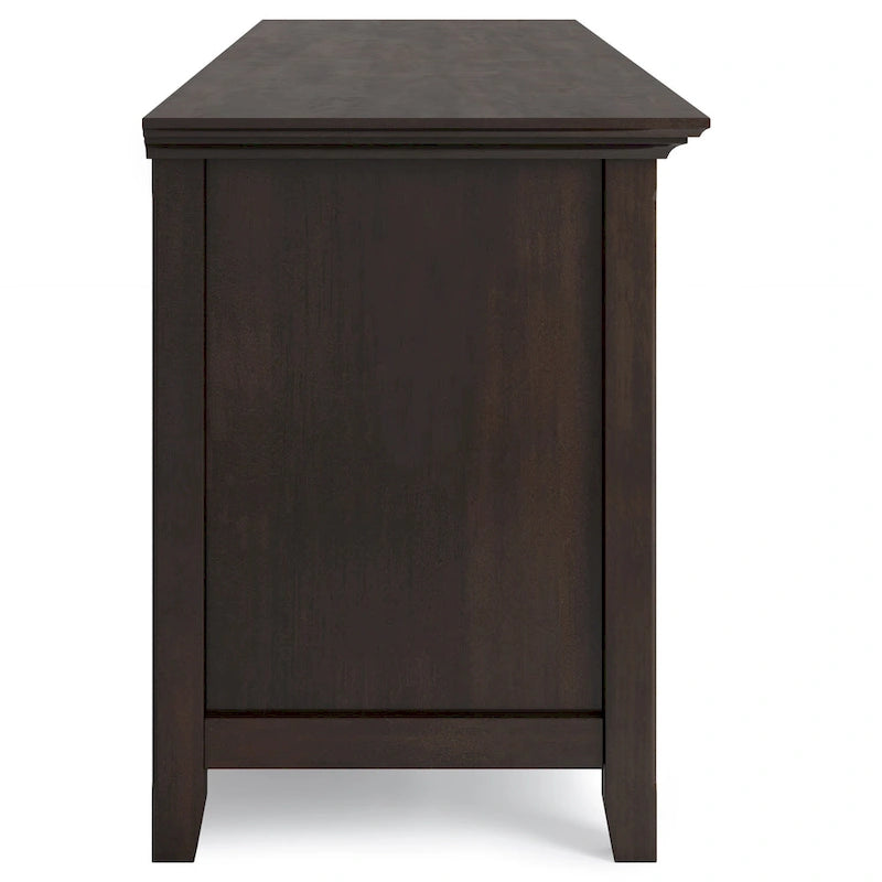 Mobile TV di transizione in legno massello WYNDENHALL Halifax da 72 pollici di larghezza - 72 l x 19 p x 26 h