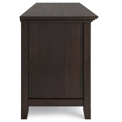 Mobile TV di transizione in legno massello WYNDENHALL Halifax da 72 pollici di larghezza - 72 l x 19 p x 26 h