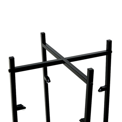 Tavolino/tavolino da caffè rotondo in vetro temperato a 2 strati con struttura in ferro