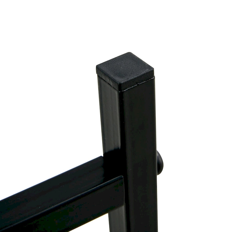 Tavolino/tavolino da caffè rotondo in vetro temperato a 2 strati con struttura in ferro