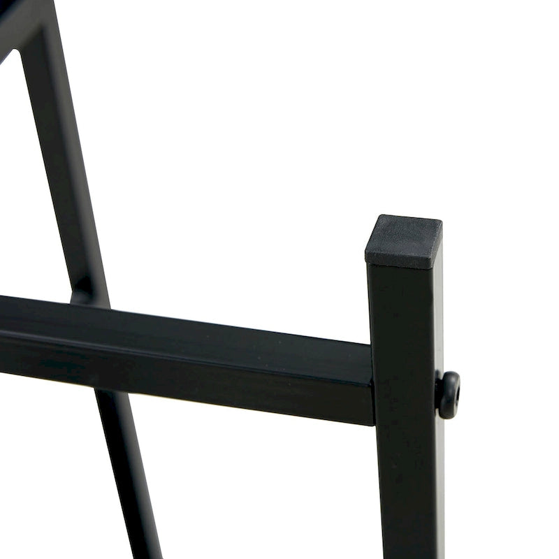 Tavolino/tavolino da caffè rotondo in vetro temperato a 2 strati con struttura in ferro