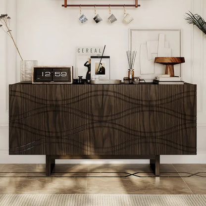 Credenza a 4 ante in legno di metà secolo Clihome
