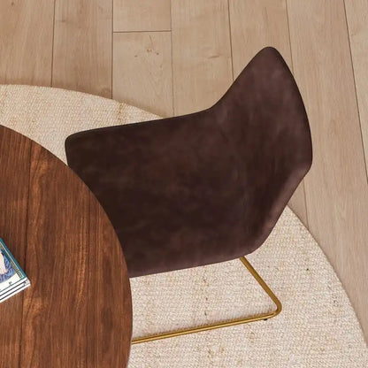 Sedie da pranzo per interni da 18 pollici, rivestimento in pelle morbida, set da 2