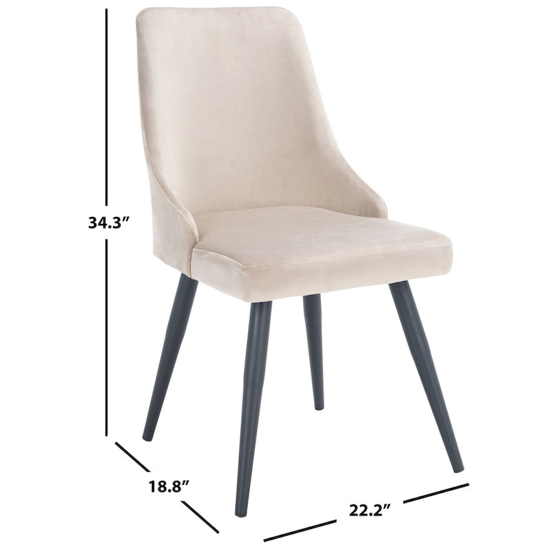 Sedia da pranzo moderna in velluto SAFAVIEH Zoi (set da 2) - 22,2 L x 18,8 P x 34,3 A